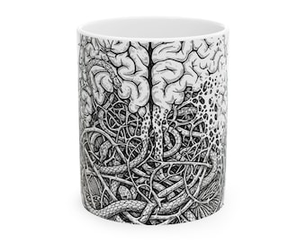 Fear Is the Misuse of the Imagination Ceramic Mug - Dark Art Quote Gift