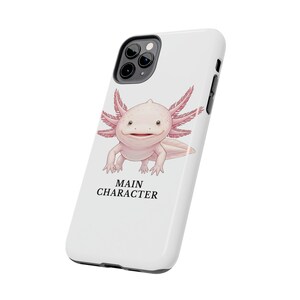 Coque de téléphone Axolotl – Personnage principal Énergie, accessoire amphibien rose image 15