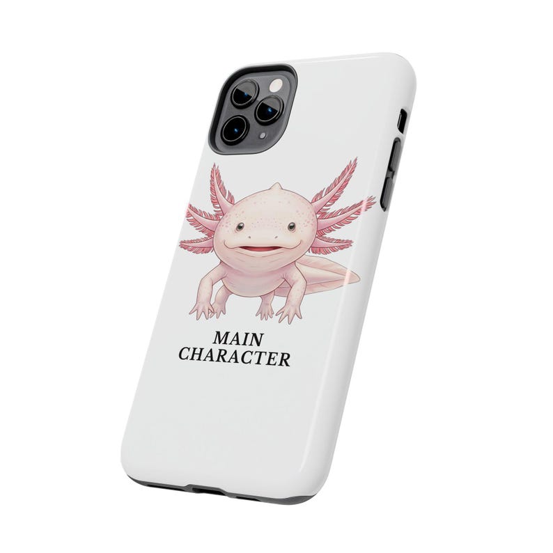 Coque de téléphone Axolotl – Personnage principal Énergie, accessoire amphibien rose image 15