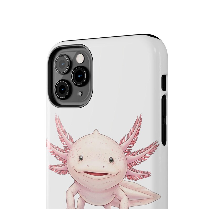 Coque de téléphone Axolotl – Personnage principal Énergie, accessoire amphibien rose image 16