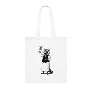 Trash Panda Sommelier Einkaufstasche - Waschbär Wein Humor Geschenk Bild 1