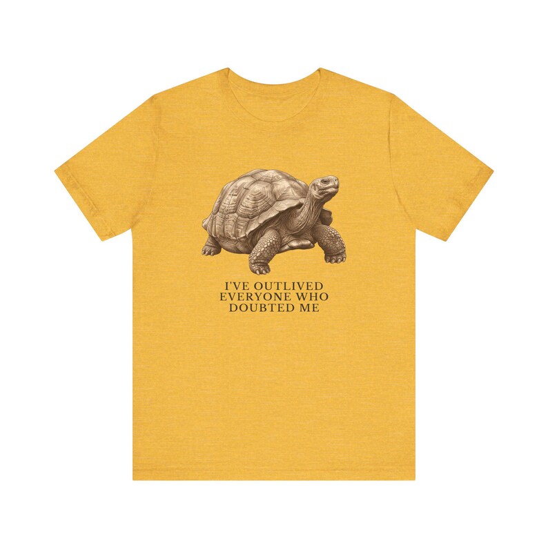 Outlived Every Last Doubter Shirt, Funny Tortoise Tee, Motivational Gift, Survivor Humor Graphic T-Shirt, Slow and Steady afbeelding 9