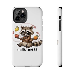 Funda para teléfono Mills Mess Mapache Malabarista - Divertido regalo de animal malabarista imagen 7