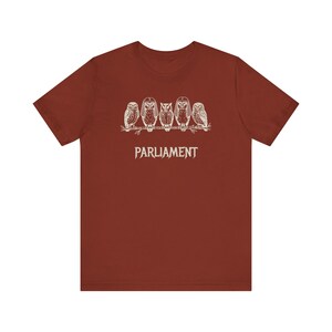 Funny Owl Shirt, Parliament of Owls Collective Noun Tee, Bird Nerd Gift, Literary Humor T-Shirt, Birder Gift, English Teacher Graphic Tee image 7