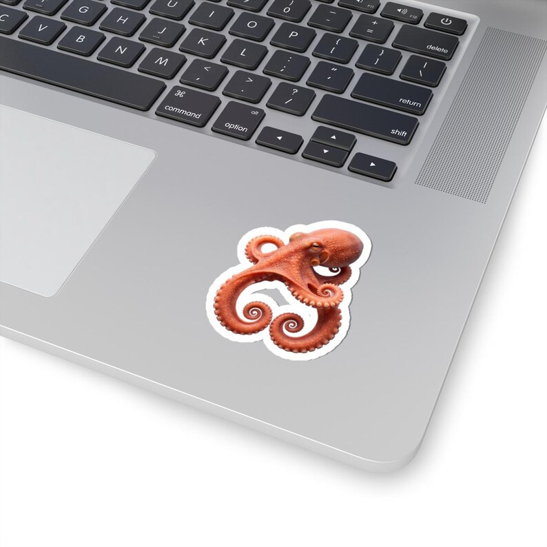 Octopus Figure Eight Sticker - Realistic Octopus Kiss-Cut Sticker, Ocean Lover Gift Bild 5