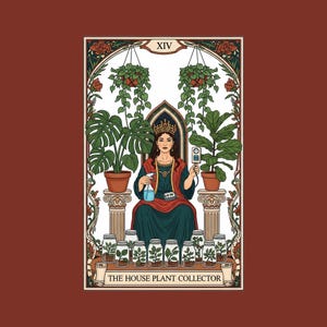 Camiseta con estampado de cartas del tarot para coleccionistas de plantas de interior - Regalo gráfico divertido imagen 2