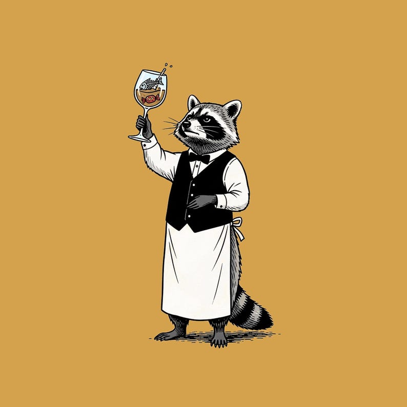 Trash Panda Sommelier Graphic Tee - Raccoon Wine Humor Gift image 2