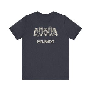 Funny Owl Shirt, Parliament of Owls Collective Noun Tee, Bird Nerd Gift, Literary Humor T-Shirt, Birder Gift, English Teacher Graphic Tee image 14