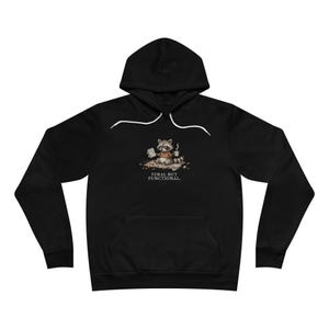 Feral But Functional Hoodie - Funny Raccoon Burnout Gift image 5