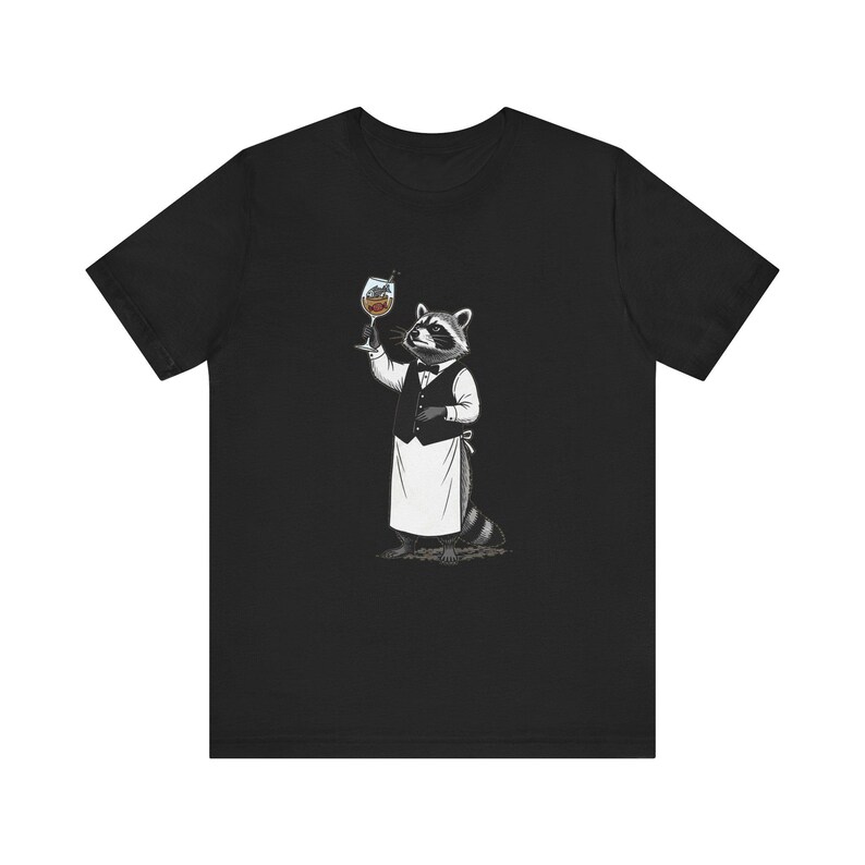 Trash Panda Sommelier Graphic Tee - Raccoon Wine Humor Gift image 7