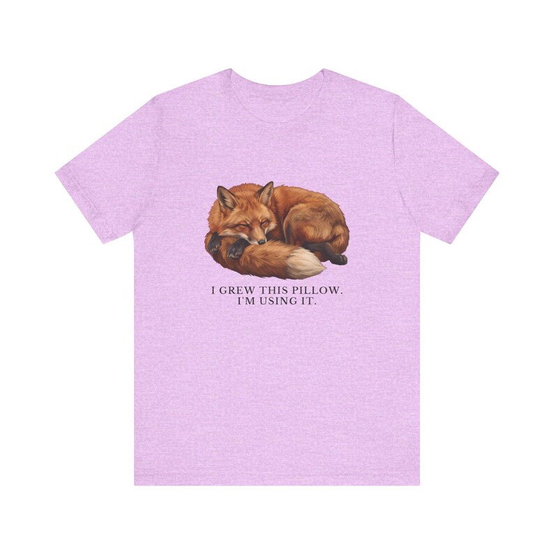 I Grew This Pillow Shirt, Funny Red Fox Tee, Sleepy Nap Lover Gift, Cottagecore Animal Graphic T-Shirt, Cute Fox bild 3