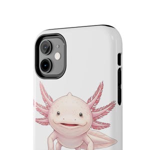 Coque de téléphone Axolotl – Personnage principal Énergie, accessoire amphibien rose image 4