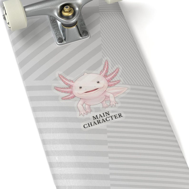 Main Character Axolotl Sticker – Smiling Pink Animal Confidence Gift image 20