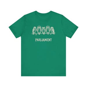 Funny Owl Shirt, Parliament of Owls Collective Noun Tee, Bird Nerd Gift, Literary Humor T-Shirt, Birder Gift, English Teacher Graphic Tee image 11