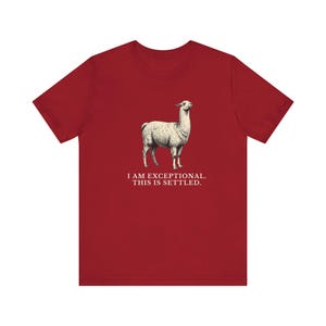 Exceptional This Is Settled Shirt, Funny Llama Tee, Self Confidence Gift, Bold Statement Graphic T-Shirt, Llama Lover image 19