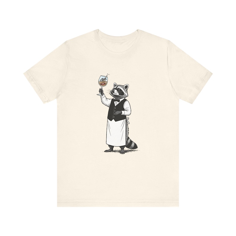Trash Panda Sommelier Graphic Tee - Raccoon Wine Humor Gift image 8