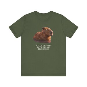 My Therapist Calls This Progress Shirt, Funny Capybara Tee, Therapy Humor Gift, Mental Health Meme Graphic T-Shirt, Self Care image 11
