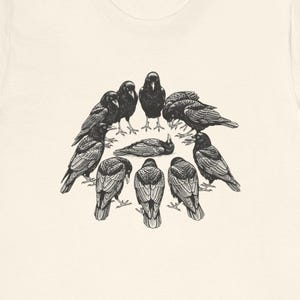 A Murder of Crows Graphic Tee - Gothic Bird Lover Gift bild 1
