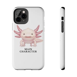 Coque de téléphone Axolotl – Personnage principal Énergie, accessoire amphibien rose image 7