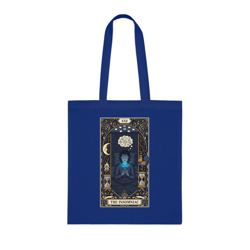 Bolso de mano con diseño de cartas del tarot para insomnes - Regalo de bruja nocturna imagen 4