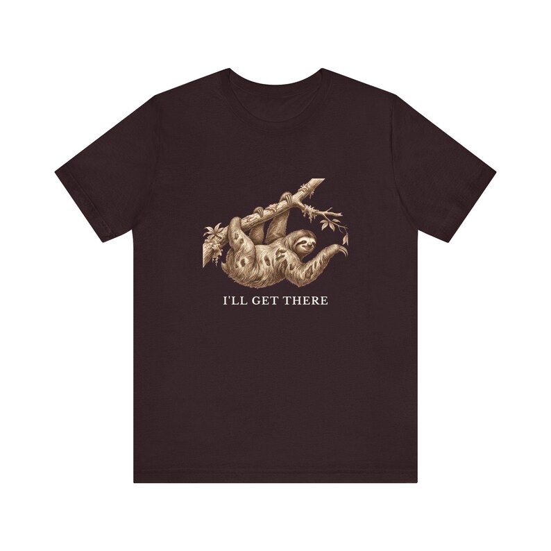 Funny Sloth T-Shirt, I'll Get There Tee, Lazy Animal Lover Gift Bild 20