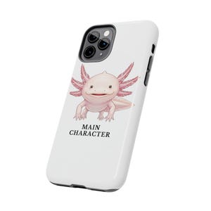 Coque de téléphone Axolotl – Personnage principal Énergie, accessoire amphibien rose image 9