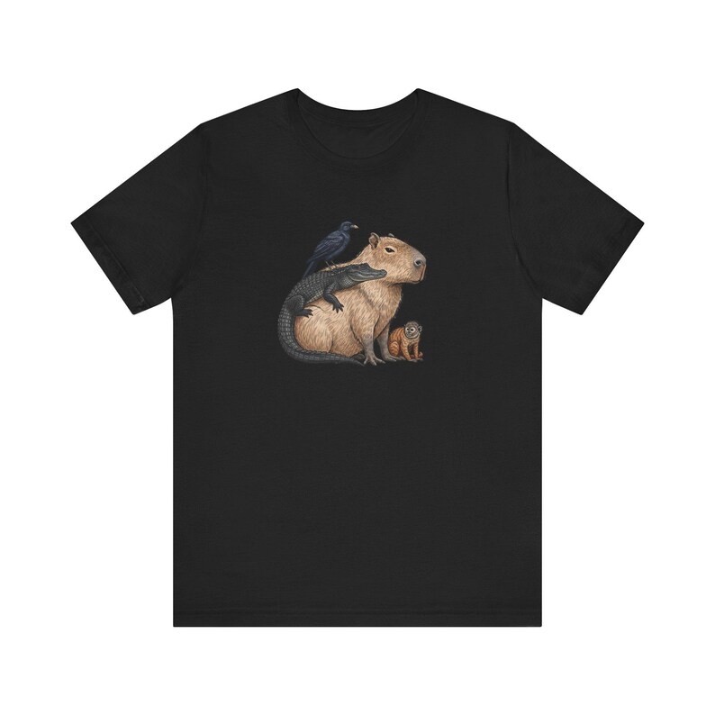 Camiseta estampada "Capibara With Friends" - Regalo de animales para relajarse al máximo imagen 8