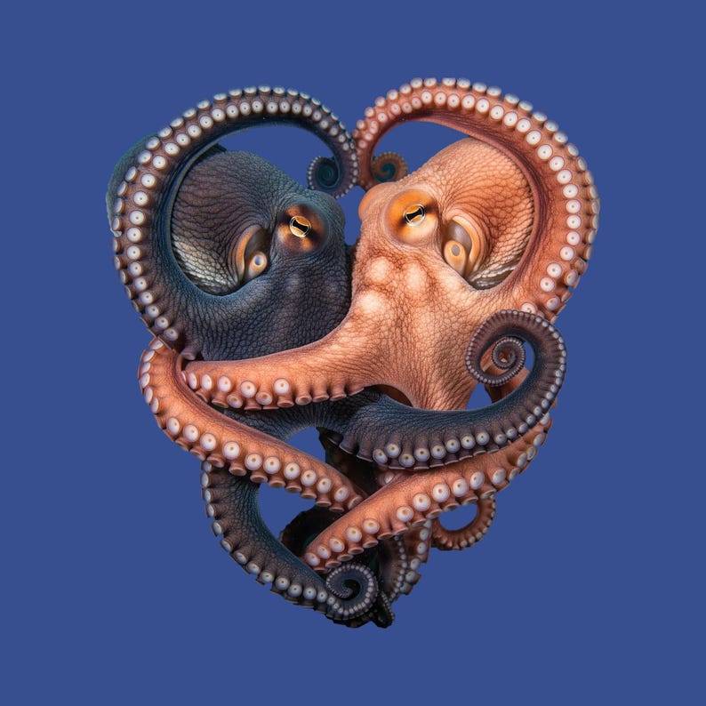 Octopus Yin Yang Hoodie - Ocean Lover Cephalopod Gift image 2