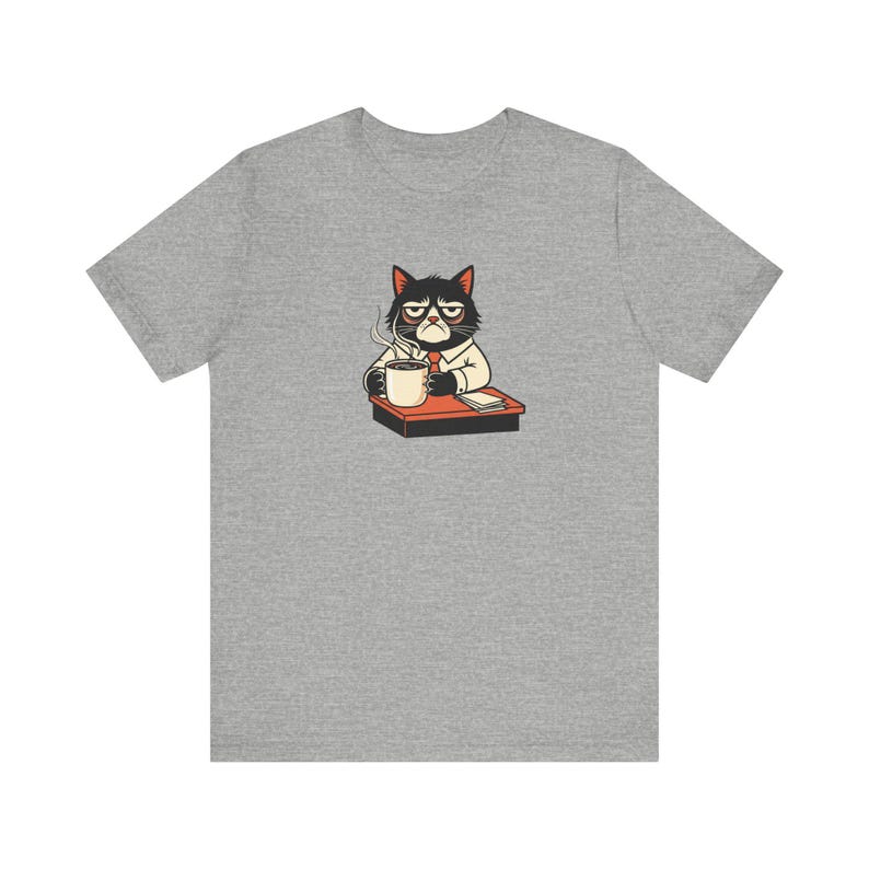 Don't Bother Me Cat Graphic Tee - Grumpy Office Cat Gift image 7