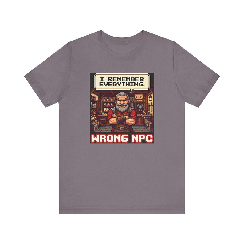 Wrong NPC Dialogue Graphic Tee - Pixel Art Gaming Humor Gift image 16
