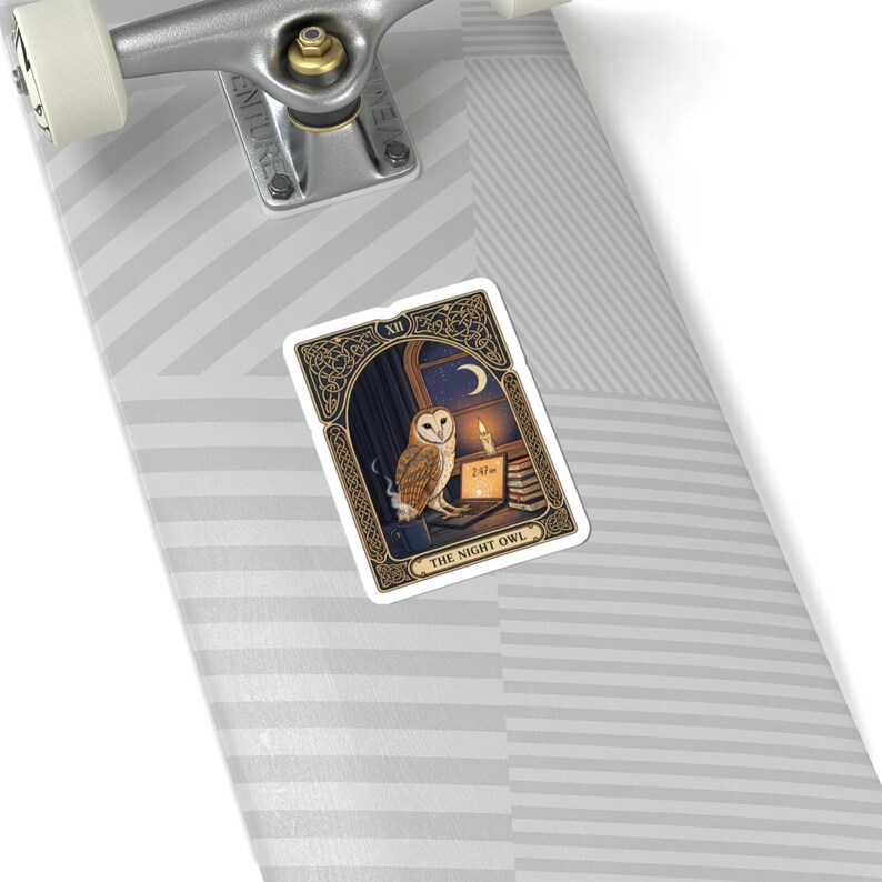 The Night Owl Tarot Tee Sticker zdjęcie 8