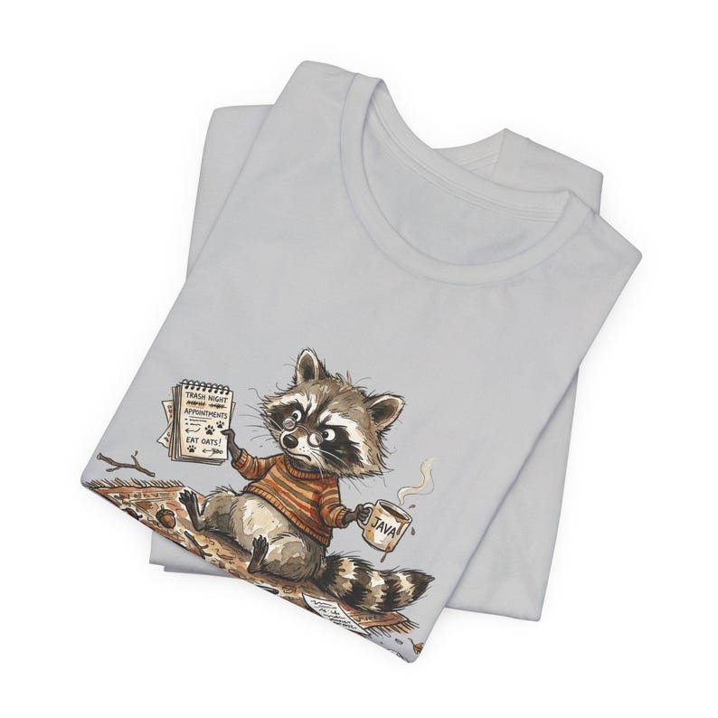 Feral But Functional Graphic Tee - Funny Raccoon Burnout Gift afbeelding 7