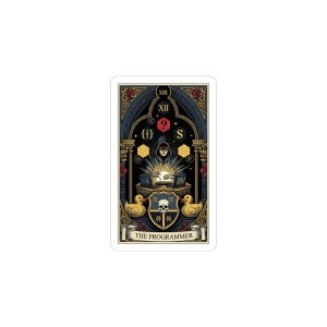 The Programmer Tarot Card Sticker - Funny Graphic Gift image 4