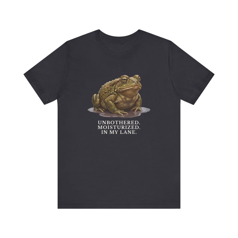 Unbothered Moisturized In My Lane Shirt, Funny Toad Tee, Frog Meme Gift, Cottagecore Self Care Graphic T-Shirt image 10