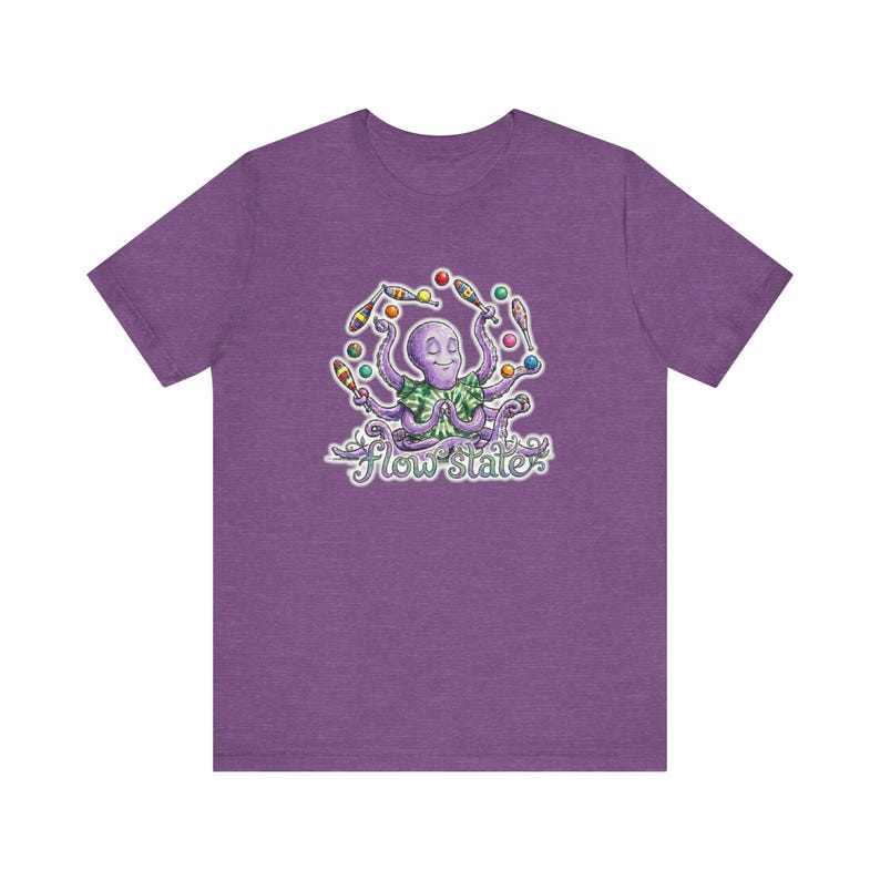 Camiseta con estampado de pulpo meditativo haciendo malabares - Regalo para cefalópodos en estado de flujo imagen 11
