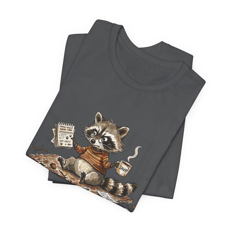Feral But Functional Graphic Tee - Funny Raccoon Burnout Gift afbeelding 14