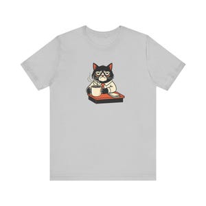 Don't Bother Me Cat Graphic Tee - Grumpy Office Cat Gift image 5
