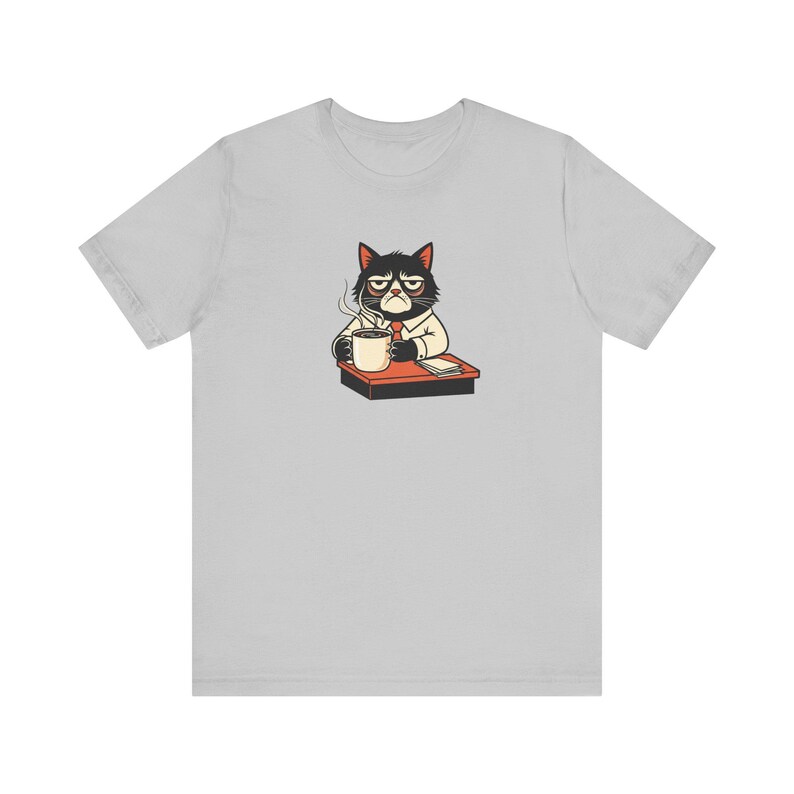 Don't Bother Me Cat Graphic Tee - Grumpy Office Cat Gift image 5