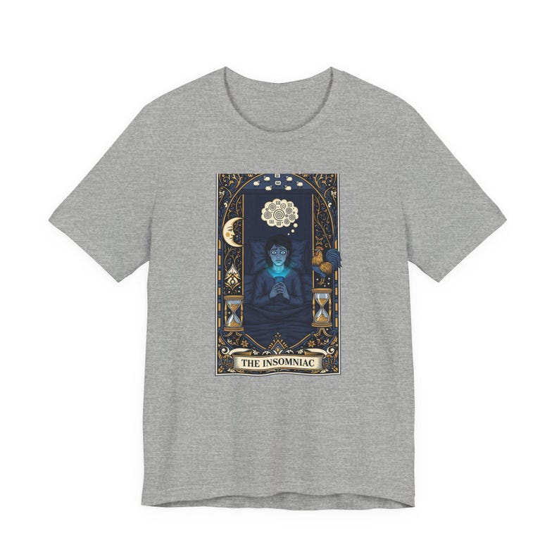 The Insomniac Tarot Card Graphic Tee - Night Owl Witchy Gift image 14