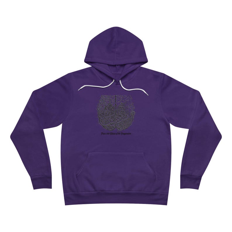 Fear Is the Misuse of the Imagination Hoodie - Dark Art Quote Gift Bild 9
