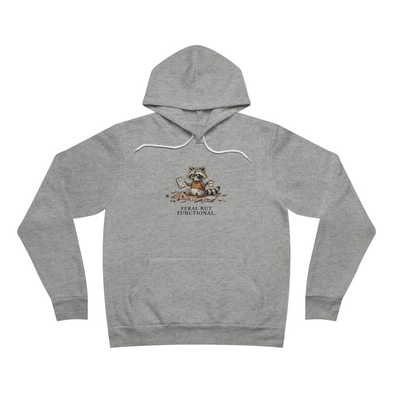 Feral But Functional Hoodie - Funny Raccoon Burnout Gift image 6