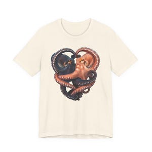 Octopus Yin Yang Graphic Tee - Ocean Lover Cephalopod Gift image 6