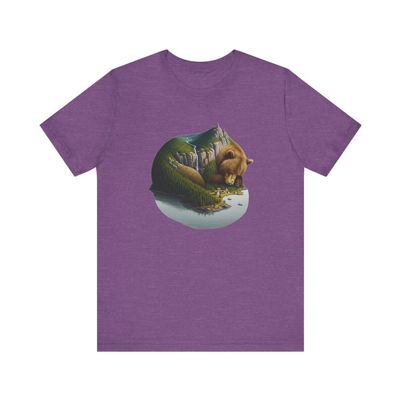 Sleeping Giant Bear Graphic Tee - Nature Landscape Animal Gift image 8