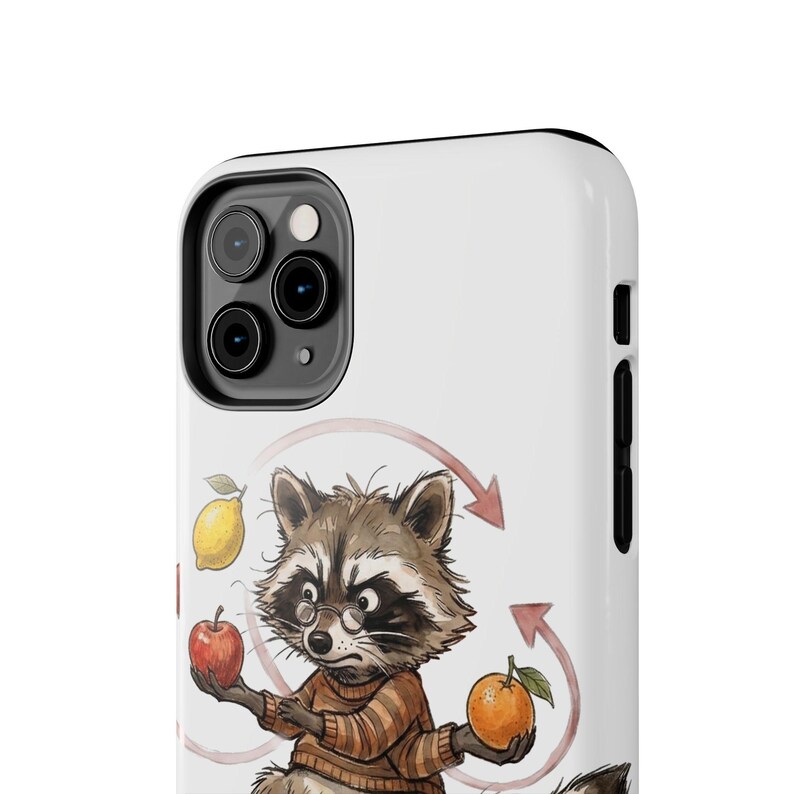 Funda para teléfono Mills Mess Mapache Malabarista - Divertido regalo de animal malabarista imagen 16