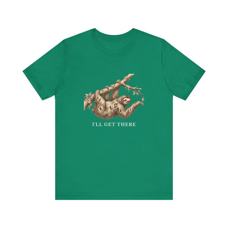 Funny Sloth T-Shirt, I'll Get There Tee, Lazy Animal Lover Gift Bild 11