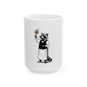 Trash Panda Sommelier Ceramic Mug - Raccoon Wine Humor Gift bild 2