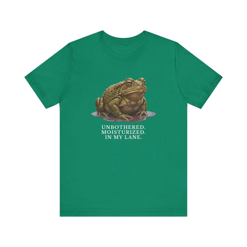 Unbothered Moisturized In My Lane Shirt, Funny Toad Tee, Frog Meme Gift, Cottagecore Self Care Graphic T-Shirt image 11