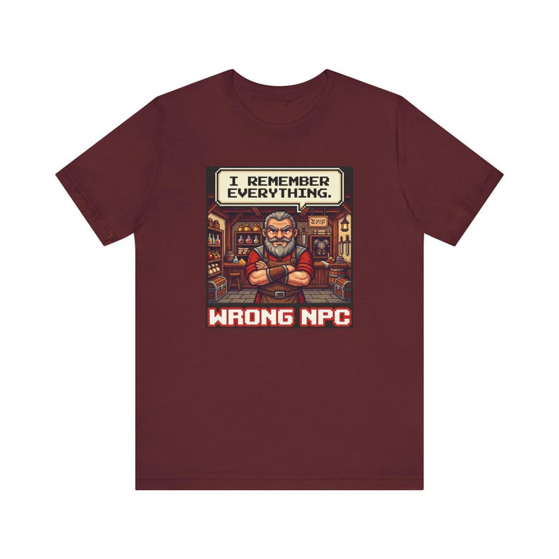 Wrong NPC Dialogue Graphic Tee - Pixel Art Gaming Humor Gift image 12
