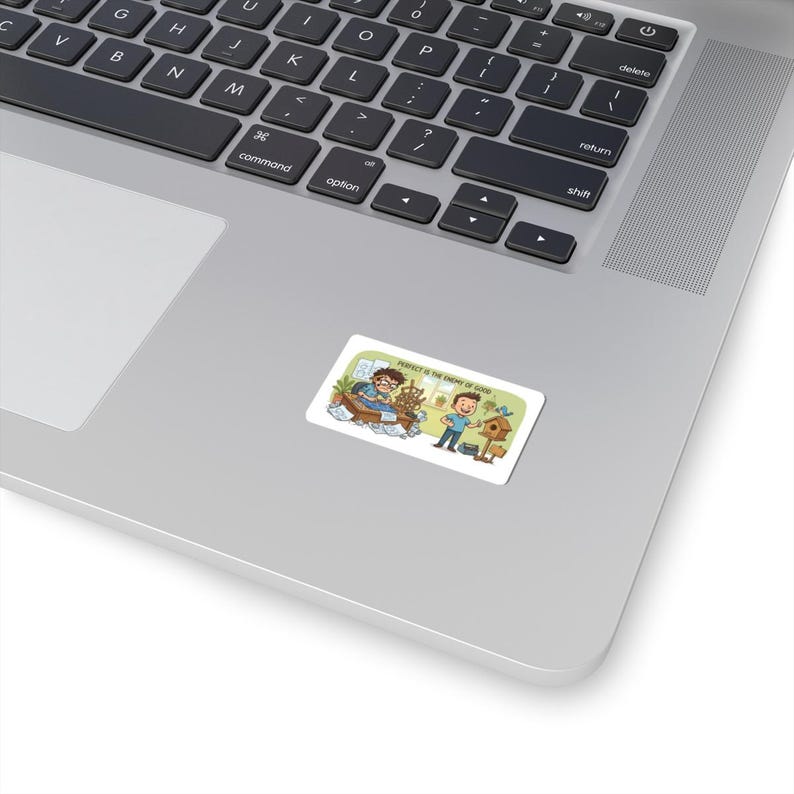 Perfect Is The Enemy of Good Sticker – Funny Productivity Quote Gift image 5