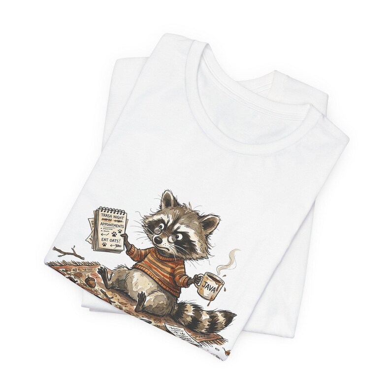 Feral But Functional Graphic Tee - Funny Raccoon Burnout Gift afbeelding 5